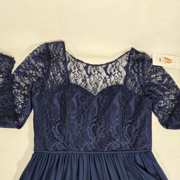 HAYLEY PAIGE Victorian ROMANTIC-GOTHIC Whimsigoth NAVY Formal Dress Size 14 NEW! - Picture 9 of 17